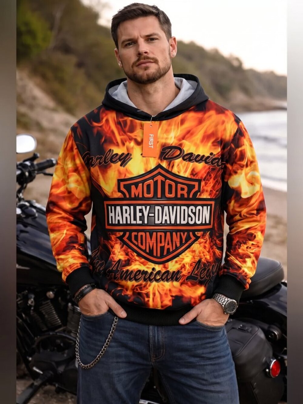 HARLEY -DAVIDSON MENS HOODIE